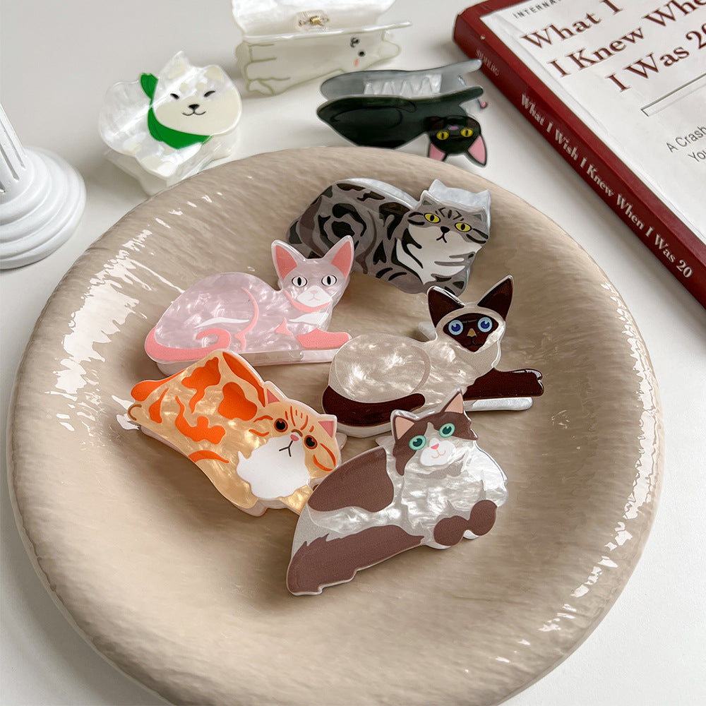 Mini Cat Hair Claw Clip