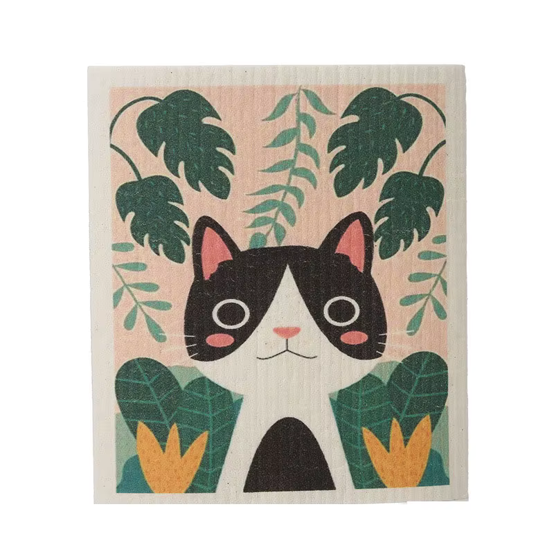 Jungle Cat Swedish Dish Cloth 3-Pack