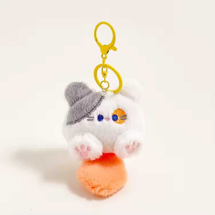 Small Cat Plush Keychain Charm