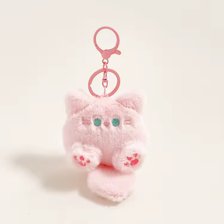 Small Cat Plush Keychain Charm